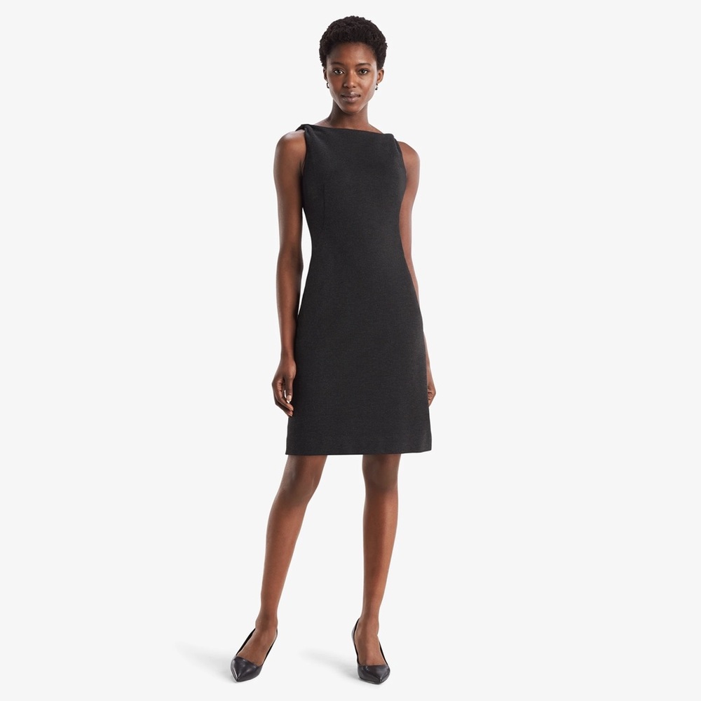 MM LAFLEUR // SZ 8 // The Lydia Dress with Twist Straps, charcoal // retail $225